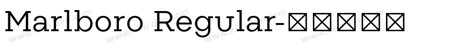 Marlboro Regular字体转换